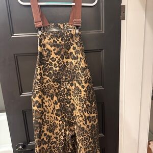 Leopard Print Overalls